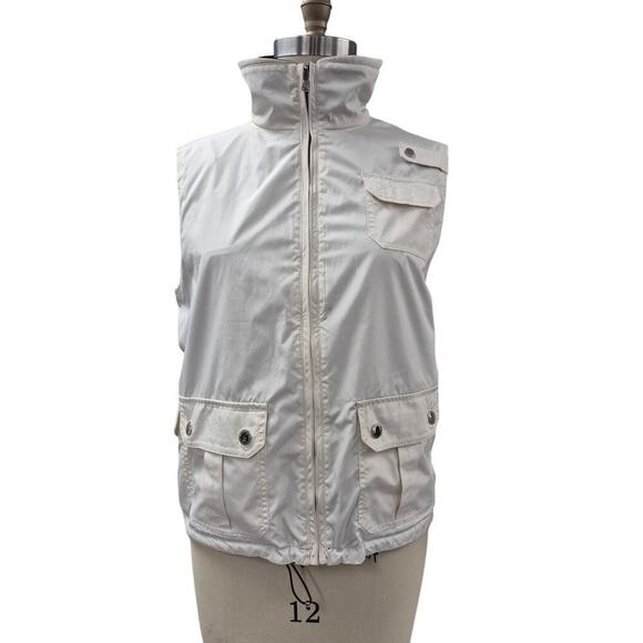 Ralph Lauren Brown/Cream Multi Pocket Reversible Vest 100% Polyester Sz 1X - Picture 8 of 11